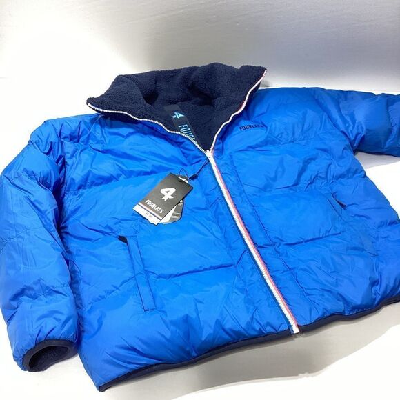 FOURLAPS Polar Quilted Sherpa Jacket Reversable Four Laps Ski Coat XL NWT - Picture 1 of 15